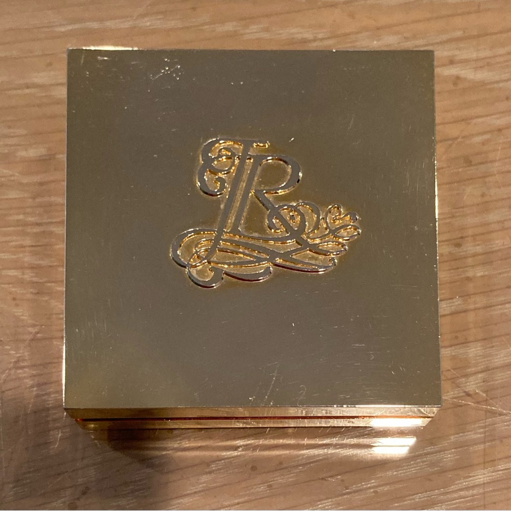 Vintage Gold Tone folding Mirrored Compact